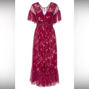 Self-Portrait Devore Midi Dress